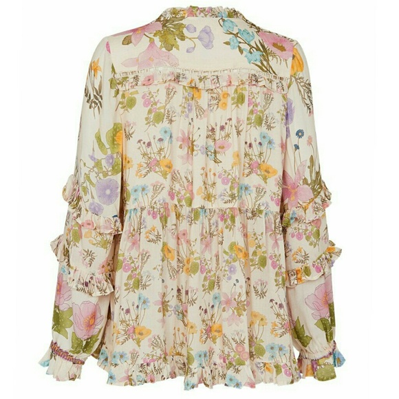 New spell designs wild bloom blouse cream S floral - Picture 7 of 9